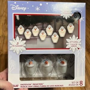 Gemmy Disney Frozen OLAF Singing Illuminated 8 Ct Musical 8 FT String Light Set‎